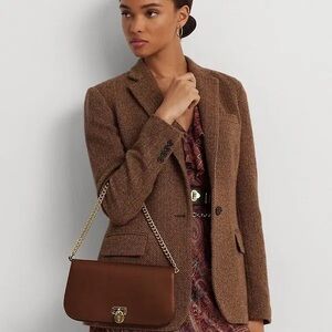 New Lauren Ralph Lauren
Leather Medium Tanner Shoulder Bag - Chestnut Brown